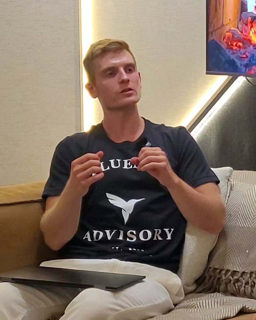 Dennis Ksendzov on the podcast set in Toronto